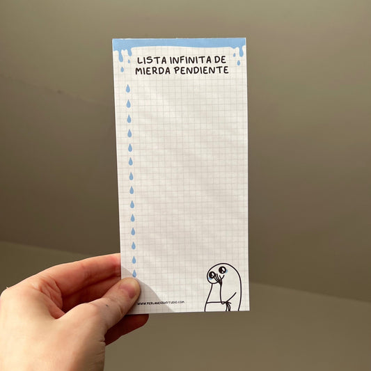 "Lista infinita" Bloc de notas