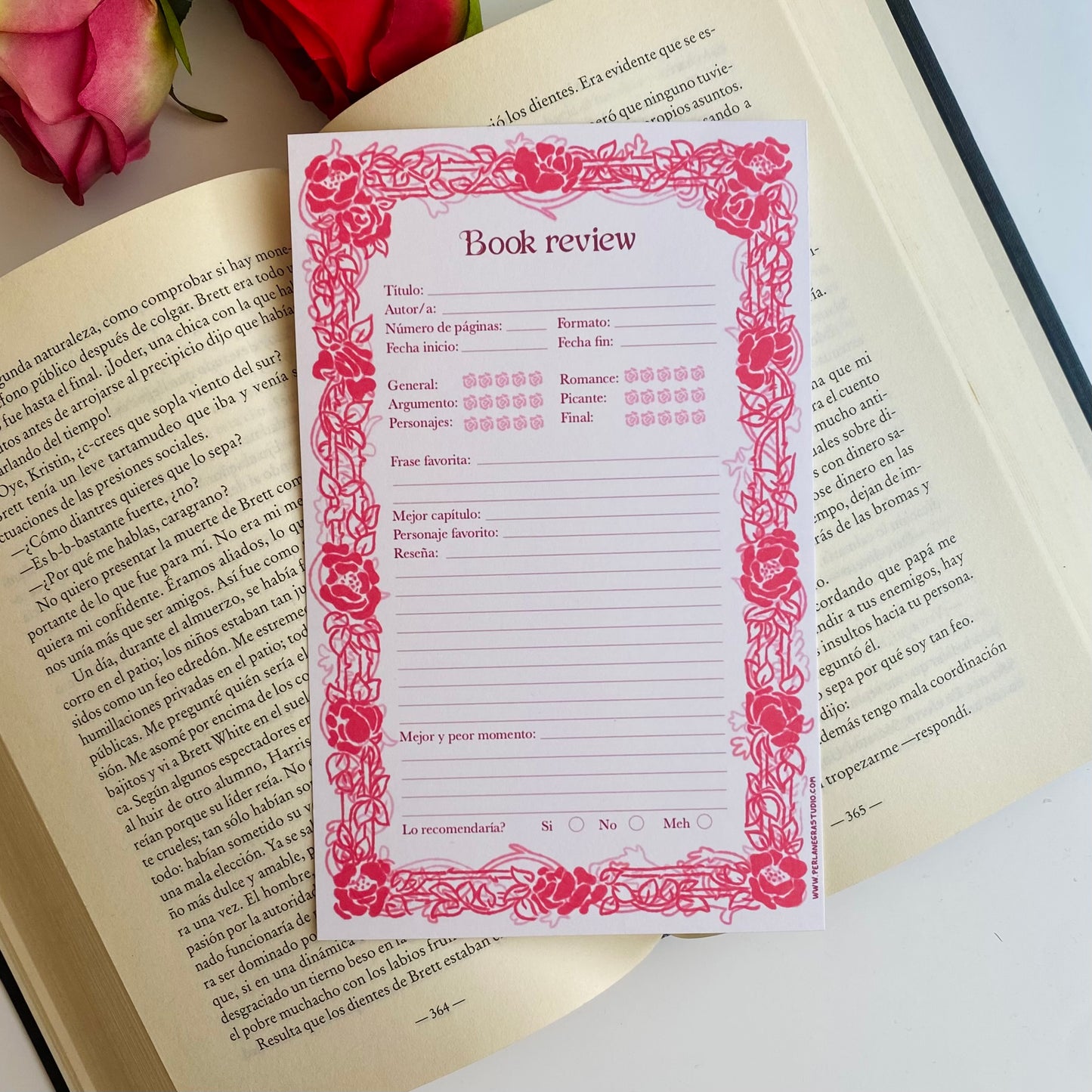 "Romantasy" Book review card