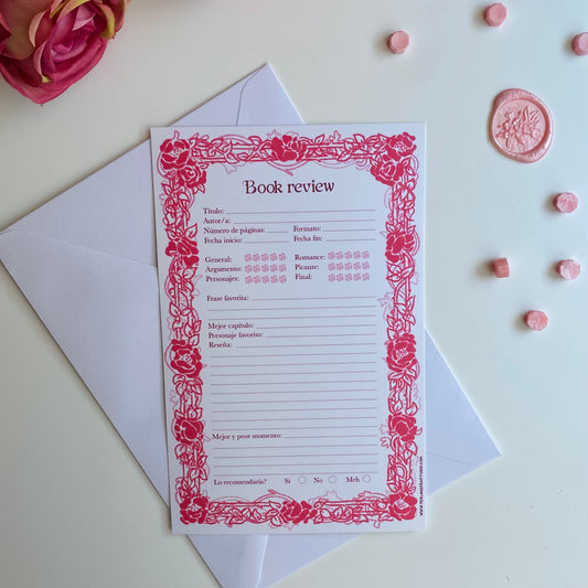 "Romantasy" Book review card
