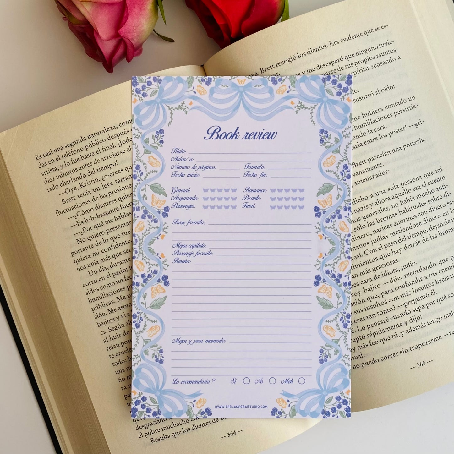 "Sweet Romance" Book review card