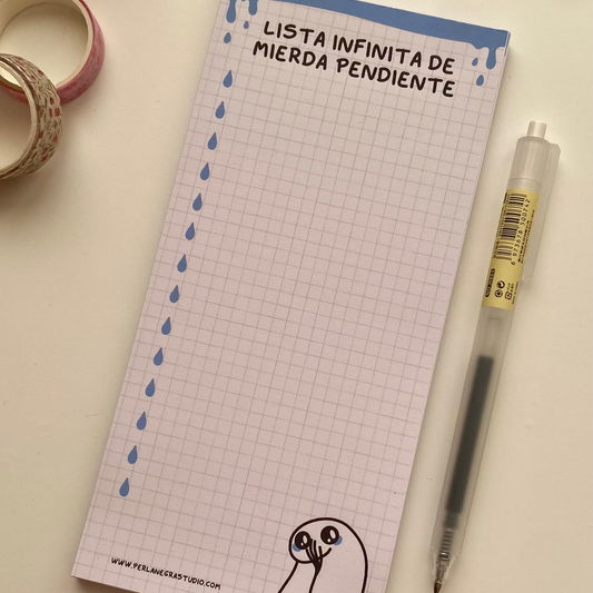 "Lista infinita" Bloc de notas