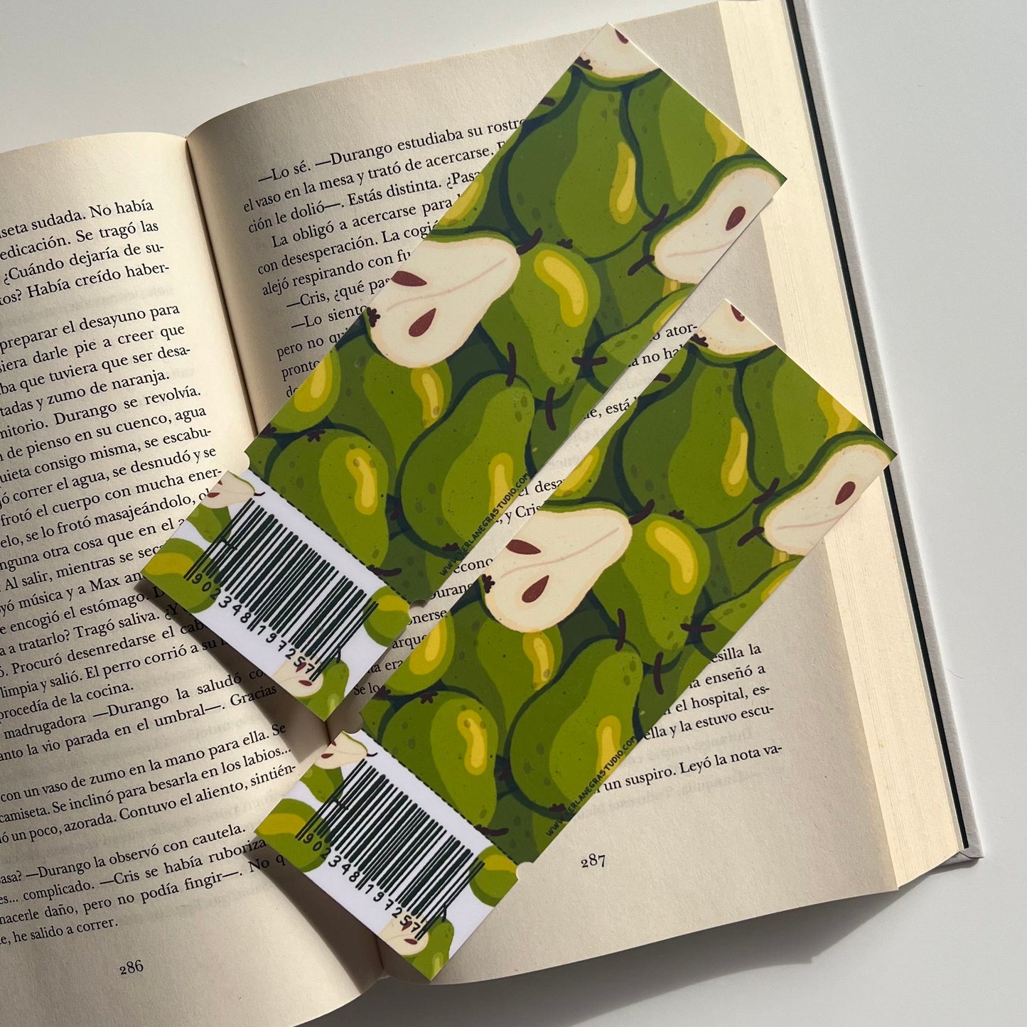 Marcapáginas Ticket "Peras"