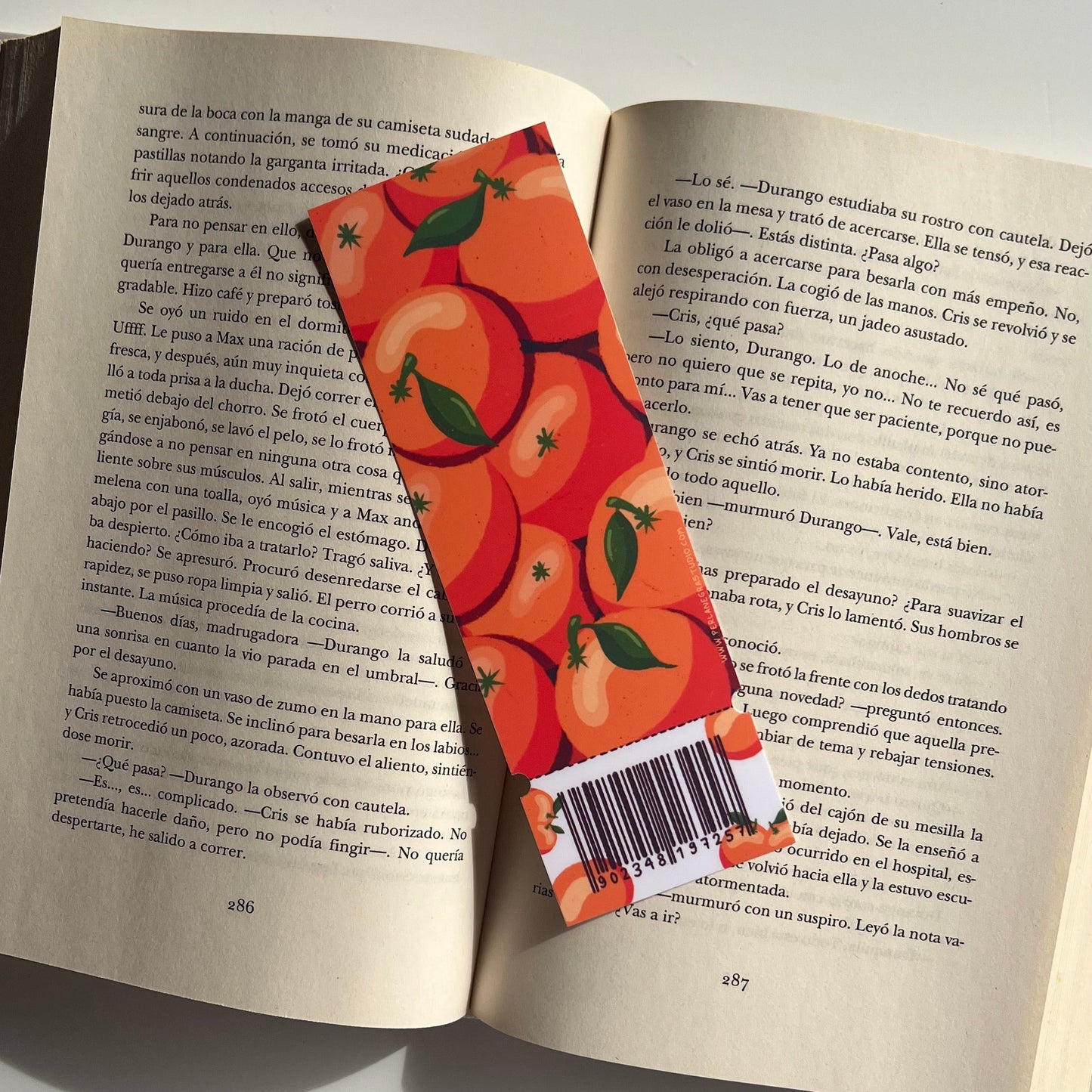 Marcapáginas Ticket "Naranjas"