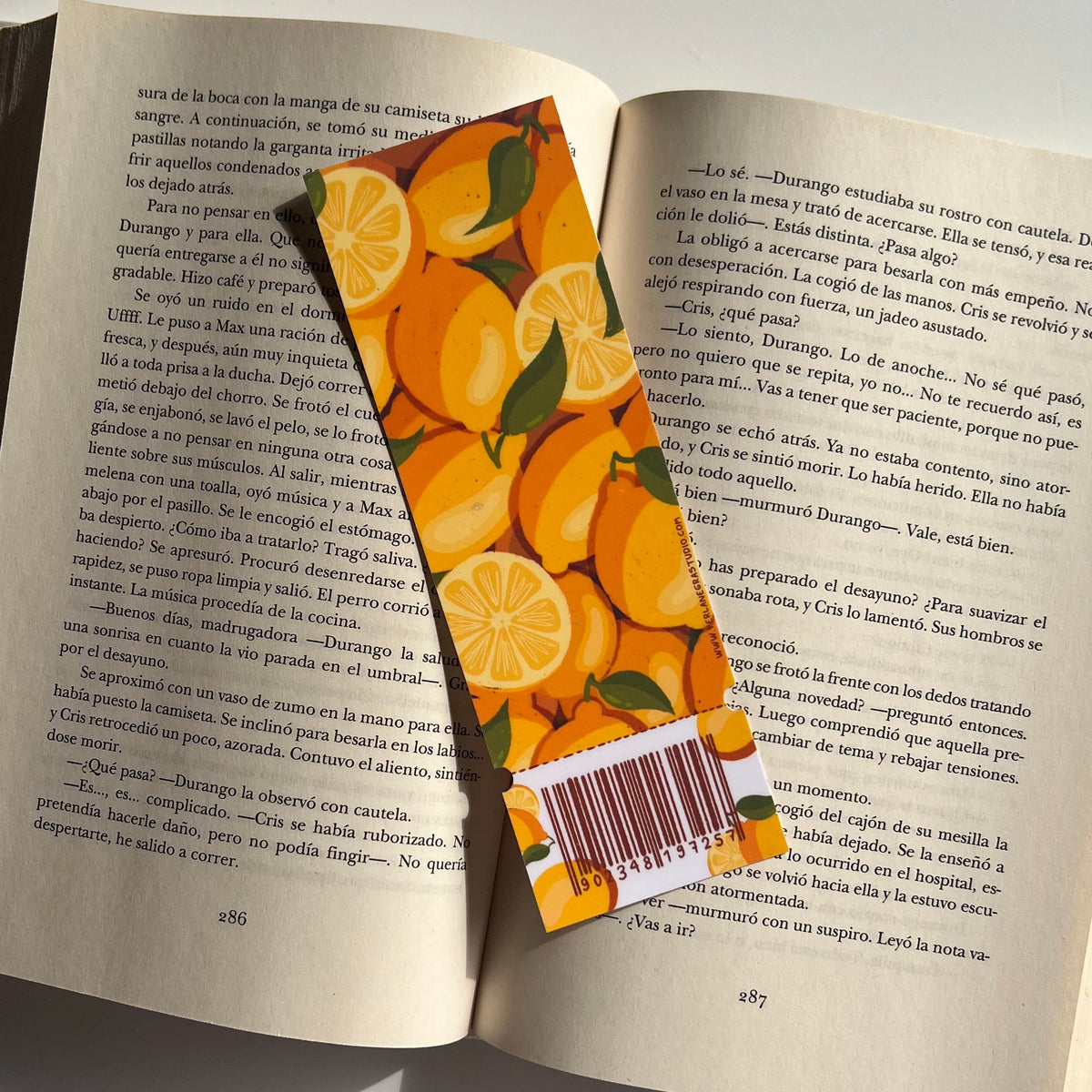 Marcapáginas Ticket "Limones"