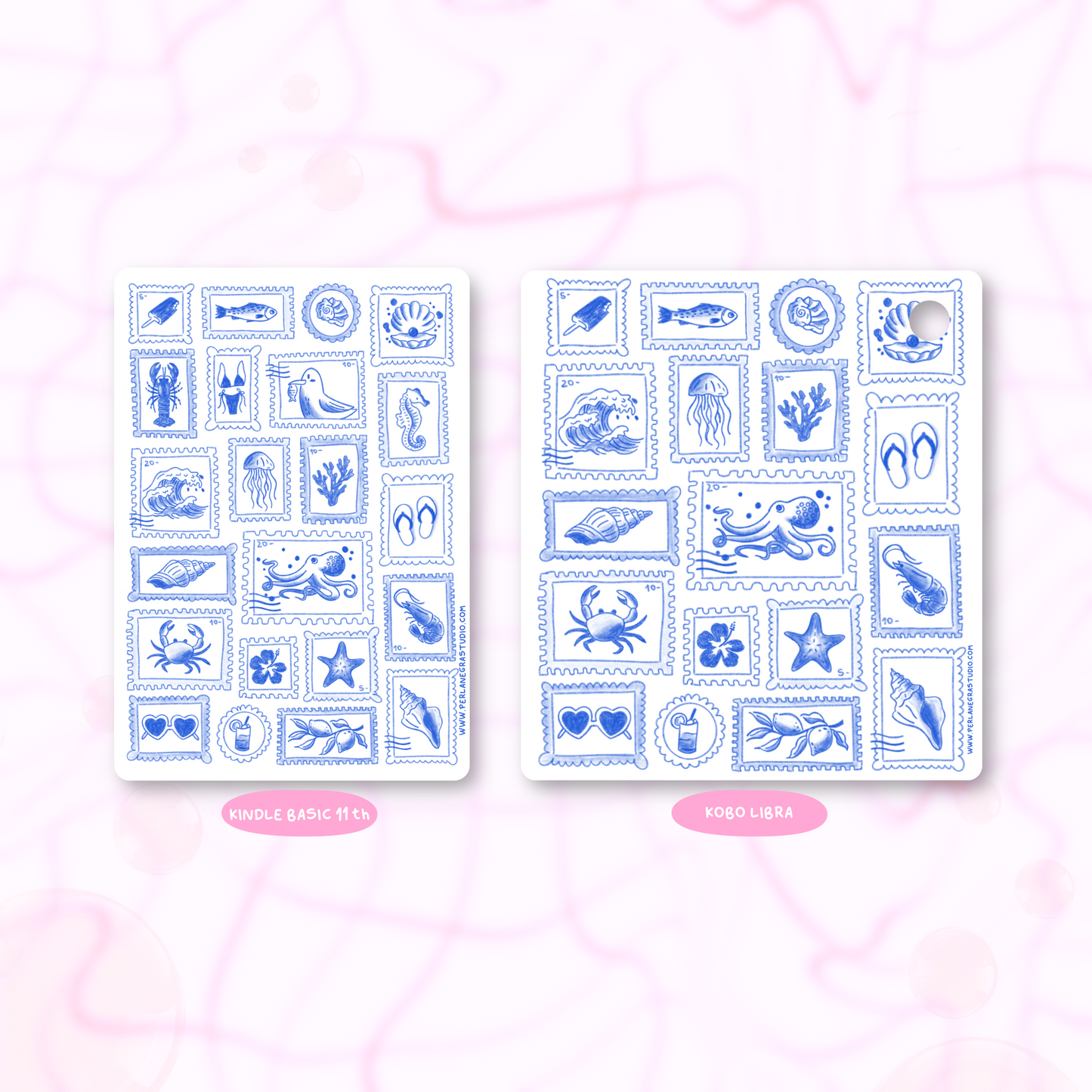 Kindle & Kobo Insert "Sellos de playa"
