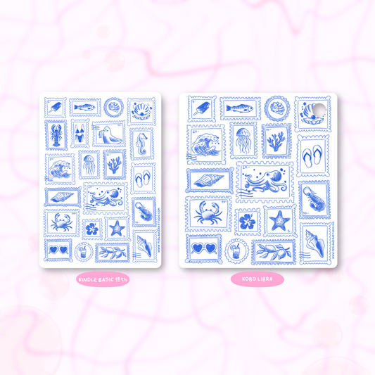 Kindle & Kobo Insert "Sellos de playa"
